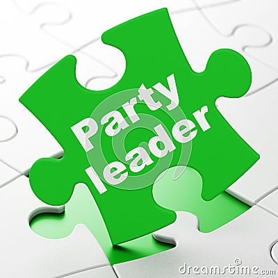 Political concept: Party Leader on puzzle background Stock Photo
