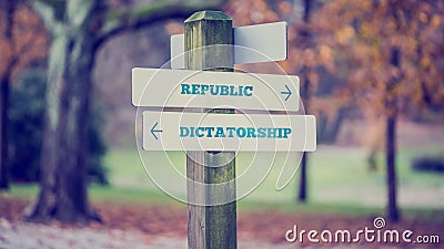 Political concept - Republic - Dictatorship Stock Photo