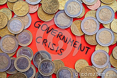 Political crisis and crisis of government, and economy. Stock Photo