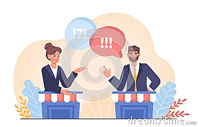 Political debate concept Vector Illustration