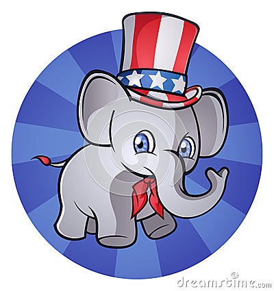 Political Elephant Vector Illustration
