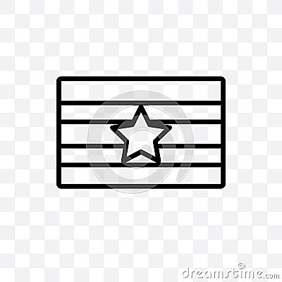 political Flag vector linear icon isolated on transparent background, political Flag transparency concept can be used for web and Vector Illustration