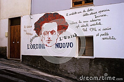 Political graffiti in Italy. Editorial Stock Photo