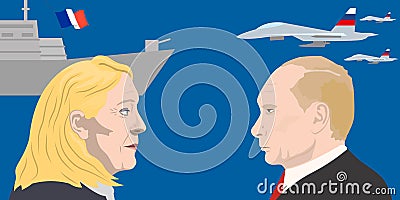 Political leaders topic Cartoon Illustration
