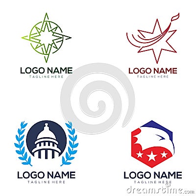 Political logo and icon design Vector Illustration