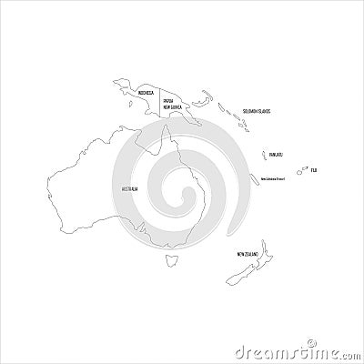 Political map of Australia Vector Illustration