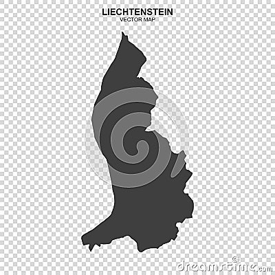 Political map of Liechtenstein isolated on transparent background Vector Illustration