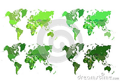 Political map of the world Stock Photo