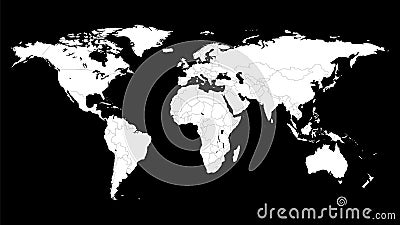 Political map of the world template. Vector Illustration