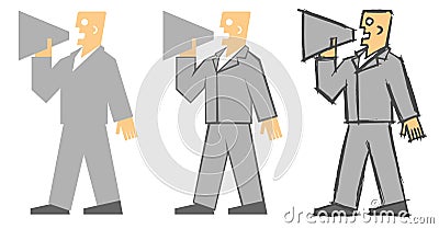 Politician Herald Vector Illustration