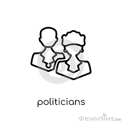 Politicians icon from Political collection. Vector Illustration