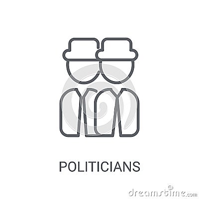 Politicians icon. Trendy Politicians logo concept on white backg Vector Illustration