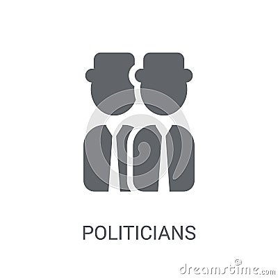 Politicians icon. Trendy Politicians logo concept on white background from Political collection Vector Illustration