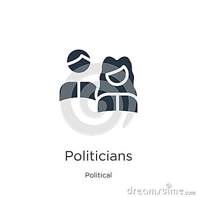 Politicians icon vector. Trendy flat politicians icon from political collection isolated on white background. Vector illustration Vector Illustration