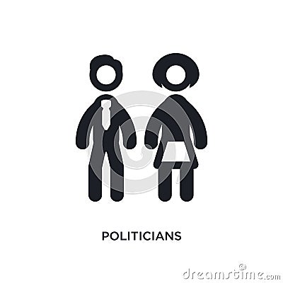 politicians isolated icon. simple element illustration from political concept icons. politicians editable logo sign symbol design Vector Illustration