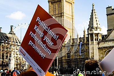 Politicians Keep Your Promise DEMONSTRATION Editorial Stock Photo