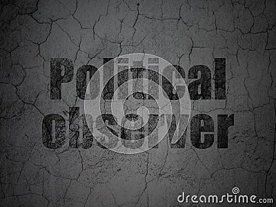 Politics concept: Political Observer on grunge wall background Stock Photo