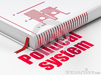 Politics concept: book Election, Political System on white background Stock Photo