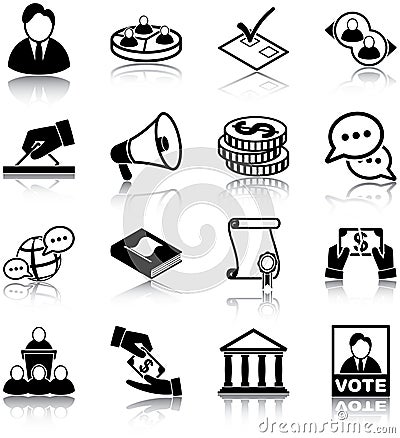 Politics icons Vector Illustration