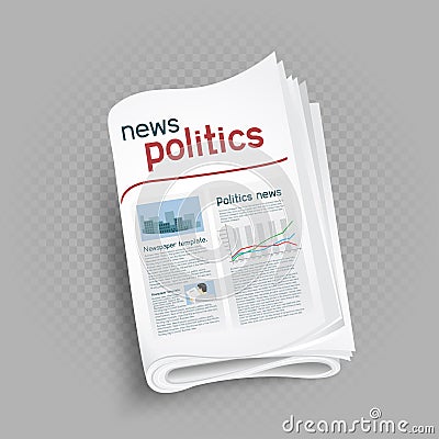 Politics newspaper press icon Vector Illustration