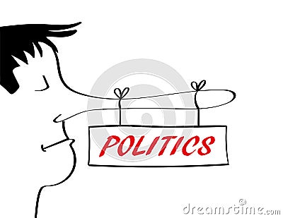 Politics and Propaganda Concept Vector Illustration