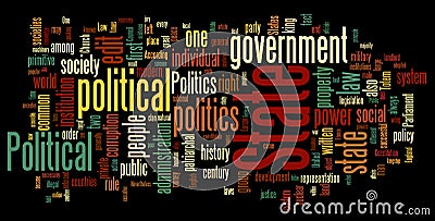 Politics Word Cloud Vector Illustration