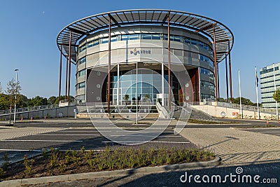 Politie building HUB50 Utrecht. HUB50 is a building owned by and for the police. Editorial Stock Photo