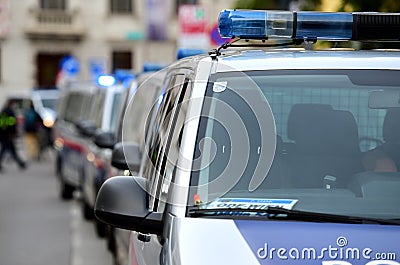 Police operations and police control in Vienna Editorial Stock Photo