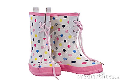 Polka Dot Boots Stock Photo