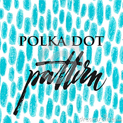 Polka dot color pencil pattern Vector Illustration