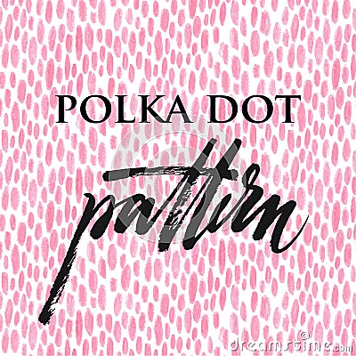 Polka dot color pencil pattern Vector Illustration