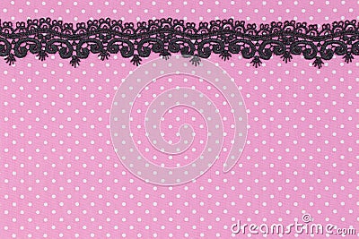 Polka dot fabric Stock Photo