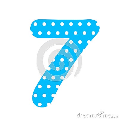 Polka dot number 7 Stock Photo