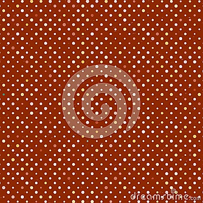 Polka Dot Old Scratch Pattern. Retro Styled Vector Vector Illustration