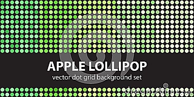 Polka dot pattern set Apple Lollipop Vector Illustration