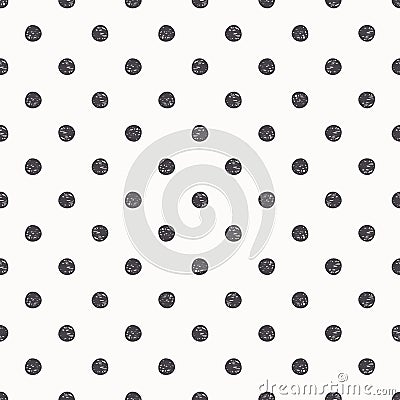 Polka dot seamless pattern background Vector Illustration
