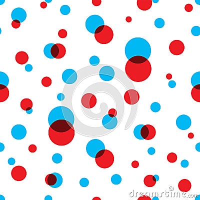 Polka dot Seamless Pattern vector geometric wallpaper background isolated red Stock Photo