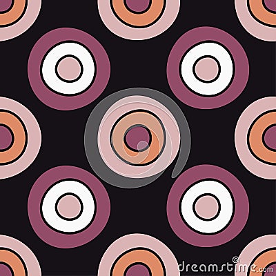 Polka dot seamless pattern. Vector illustration. Retro motif. Stock Photo