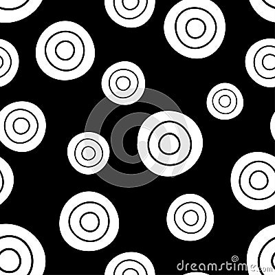 Polka dot seamless pattern. Vector illustration. Retro motif. Stock Photo