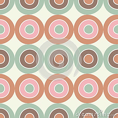 Polka dot seamless pattern. Vector illustration. Retro motif. Stock Photo