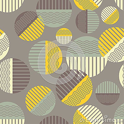 Polka dot seamless pattern. Wave texture. Stock Photo