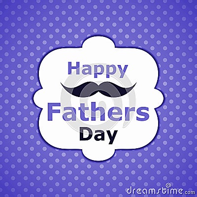 Polka Dots fathers day wiskers card Stock Photo