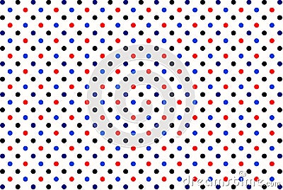 Polka dots seamless pattern on white background. illustration design Cartoon Illustration