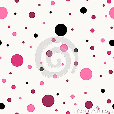 Polka dots seamless texture Vector Illustration