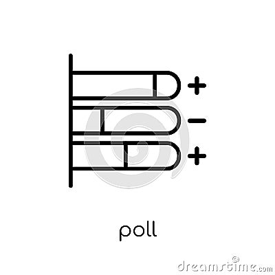 Poll icon from collection. Vector Illustration