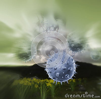 Pollen allergy concept Stock Photo