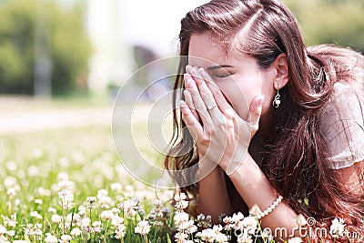 Pollen allergy Stock Photo