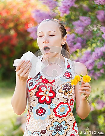 Pollen allergy Stock Photo