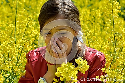 Pollen allergy Stock Photo