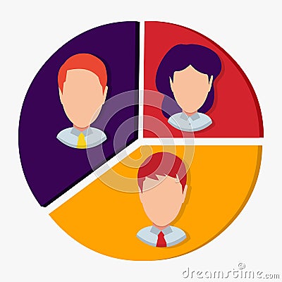 Polling election chart vector illustration Cartoon Illustration